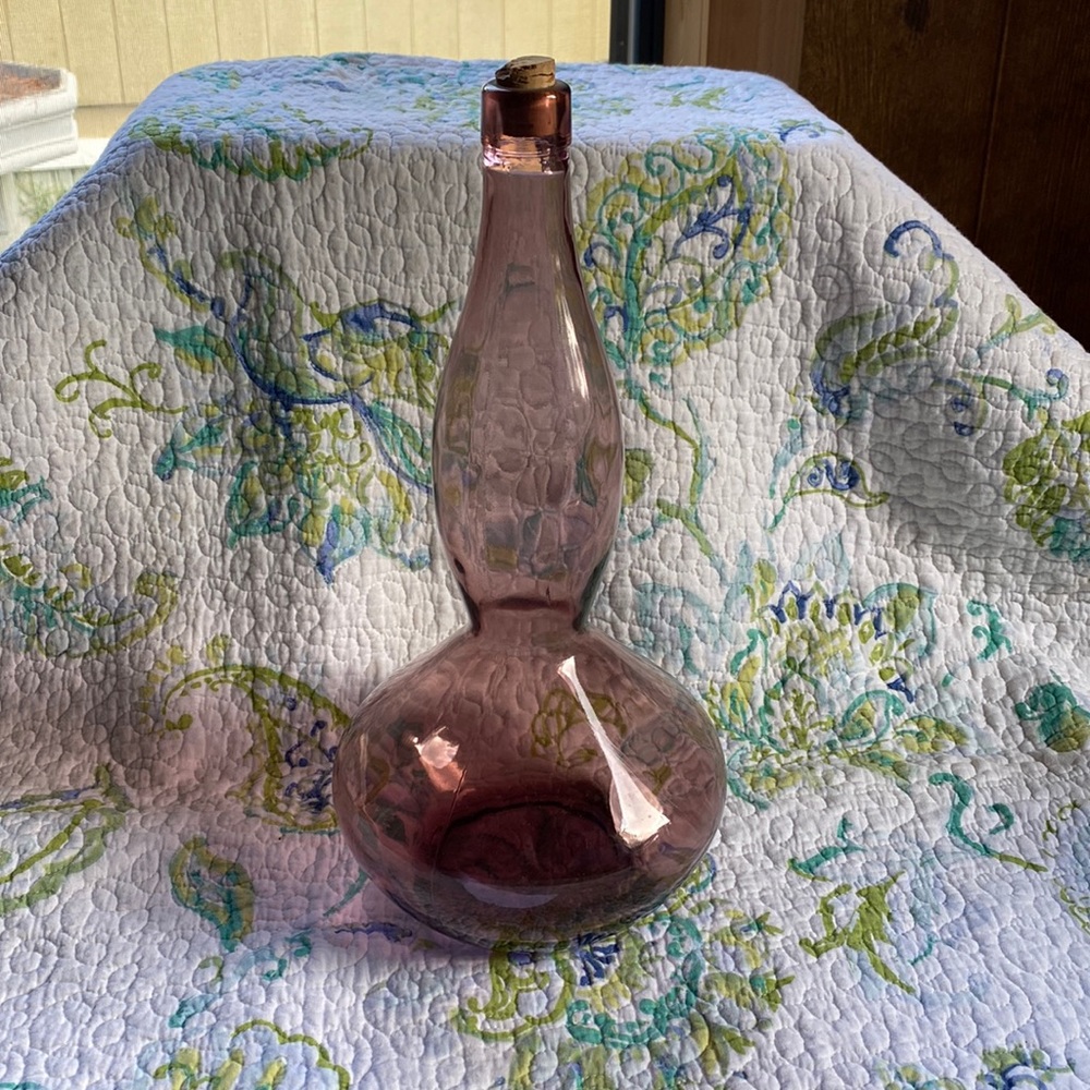 Purple hue glass vase